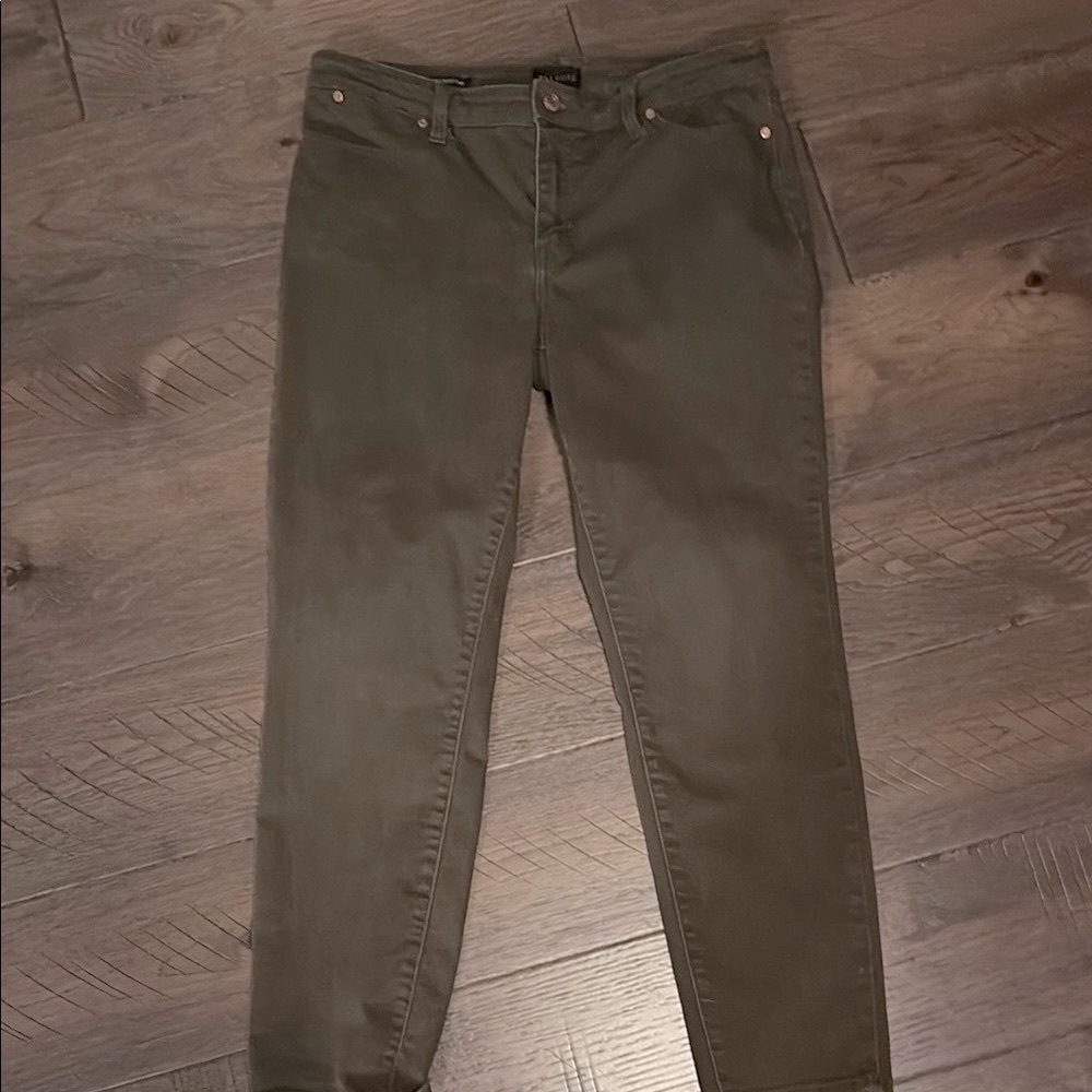 Talbots Dark Olive Green Slim Ankle Pants, size 10